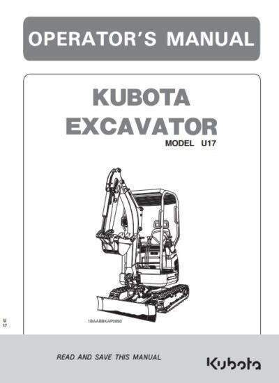 kubota u17 excavator|kubota u17 manual.